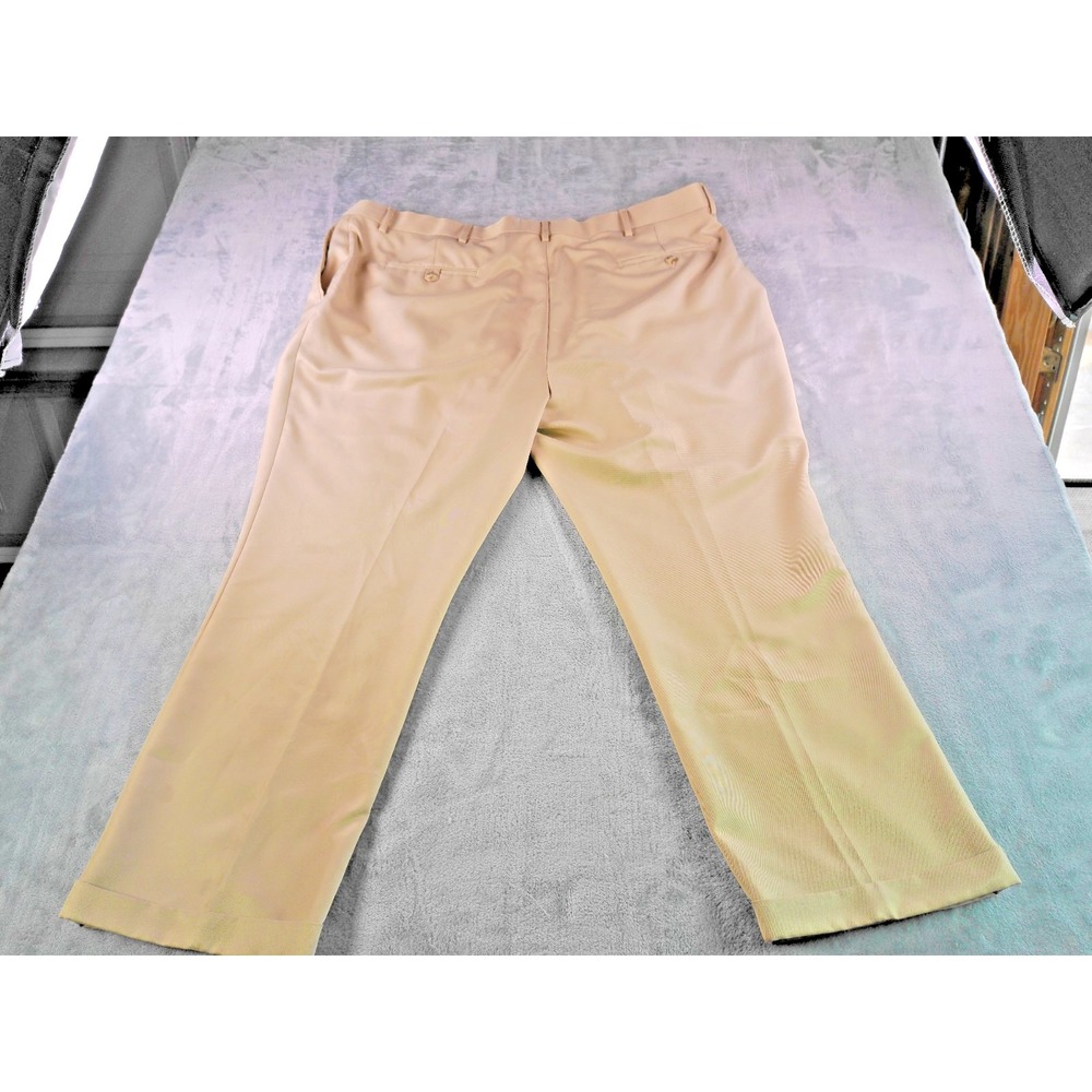 Roundtree & Yorke travelSMART Khaki Dress Pants Mens 46x29 Cuffed